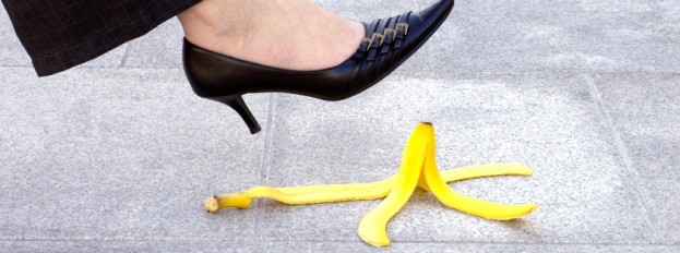 Slip on banana peel